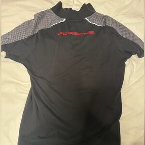 Porsche Design Black and Gray Polo Shirt